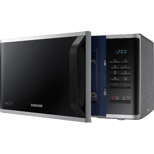 Микроволновая печь Samsung MS23K3513AS/BW серебристый/черный, 23 л, 800 Вт, переключатели - кнопки