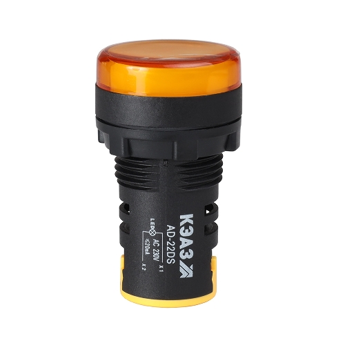 Лампа AD22DS(LED) матрица D22мм желтый 24В AC/DC-КЭАЗ 303937