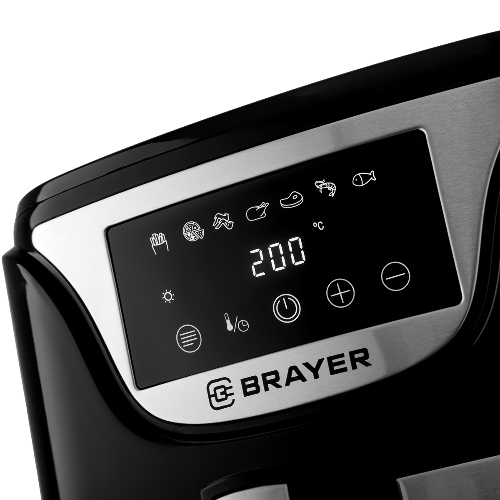 Аэрогриль Brayer BR2037 черный, 1500 Вт, 5 л, сенсор, 7 программ