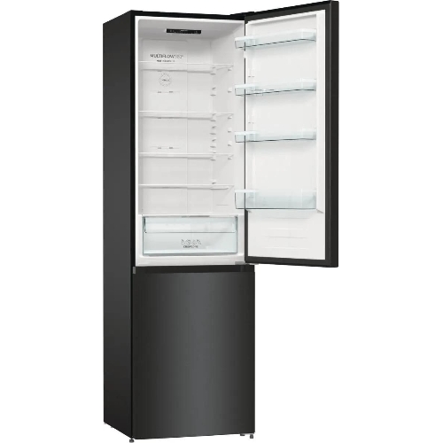 Холодильник Gorenje NRK6202EBXL4 черный матовый двухкамерный 235/96л морозилка снизу, No Frost
