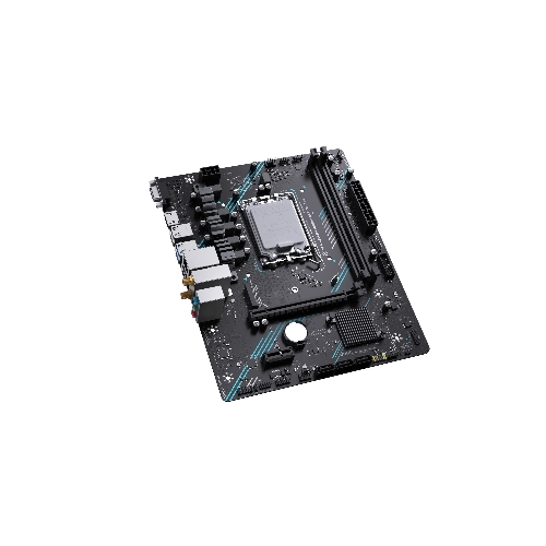Материнская плата Maxsun H610M 666 WIFI6 D5, LGA 1700, Intel H610, 2xDDR5, 4xSATA, 1xM.2, 1xPCI-E 4.0 x16, 1xPCI-E x1, 1xHDMI, 1xDP, 1x 1Gb LAN, 3xUSB 2.0, 4xUSB 3.0, 5.1, mATX