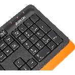 Клавиатура проводная A4Tech Fstyler FK10, USB, черный/оранжевый