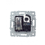 Розетка телевизионная двойная TV+RJ45 IEK Brite РТВ/РК12-БрА (BR-AK20-1-K47) кат.5E алюминий