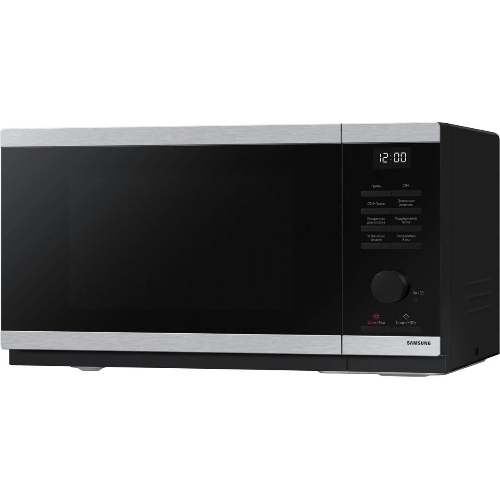 Микроволновая печь Samsung MG23DG4524ATBW нержавеющая сталь/черный 23 л, 800 Вт, переключатели - поворотный механизм