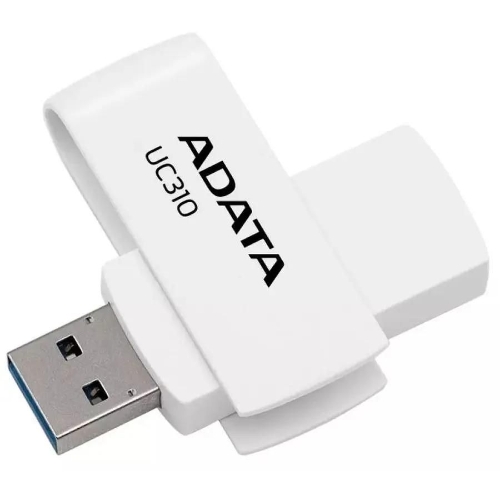 Флешка USB ADATA UC310 (UC310-64G-RWH), 64Gb, USB 3.2 Gen 1, R/W 100/30, белый