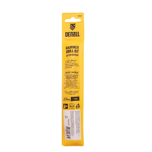 Бур по бетону Denzel двойная спираль, Cobalt W-tip, 16x160 мм, SDS PLUS