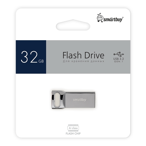 Флешка USB Smartbuy M2 Meta (SB32GbM2), 32Gb, USB 3.0/3.1, R/W 100/90, стальной