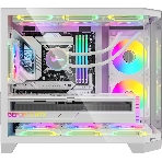 Компьютерный корпус AeroCool / Formula Crystal Z6M Floe белый без БП mATX 4x120мм 2xUSB 3.0 audio bott PSU