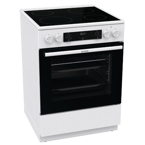 Плита электрическая Gorenje GEC6C40WD белый, конфорок 4 электрических, духовка 71 л, 60 см x 85 см x 60 см