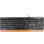 Клавиатура проводная A4Tech Fstyler FK10, USB, черный/оранжевый