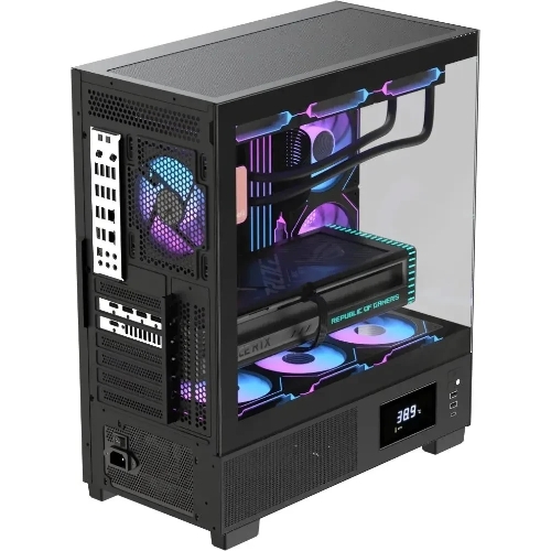 Компьютерный корпус AeroCool/Formula Crystal E1 Floe черный без БП ATX 5x120мм 3x140мм 2xUSB 3.0 1xUSB3.1 audio bott PSU