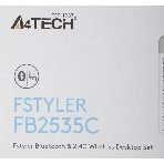 Комплект клавиатура+мышь A4Tech FStyler FB2535C беспроводной, USB + Bluetooth, 2000 DPI, белый