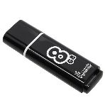 Флешка USB Smartbuy Glossy series black (SB8GbGS-K), 8Gb, USB 2.0, R/W 25/15, черный