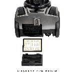 Пылесос JVC JH-VC311 серый/черный, 320/1800 Вт, уборка сухая, пылесборник контейнер, 2 л