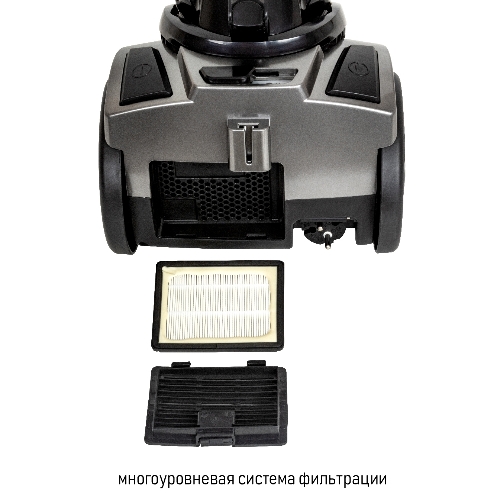 Пылесос JVC JH-VC311 серый/черный, 320/1800 Вт, уборка сухая, пылесборник контейнер, 2 л