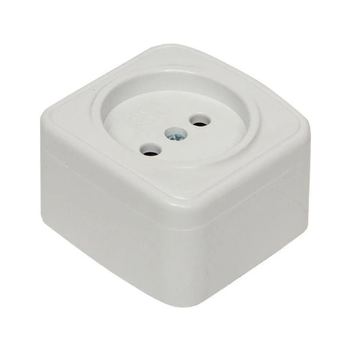 Розетка EKF EGR10-022-10 б/з, 10А, ОП Basic Минск белый