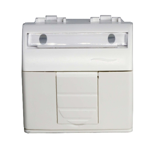 Розетка компьютерная DKC Brava 76655B R J 45 кат. 5e, белая, 2 мод