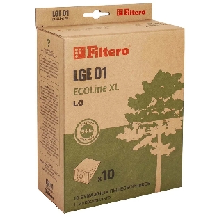 Комплект бумажных пылесборников Filtero LGE01 (10+фильтр) ECOLine XL (R)