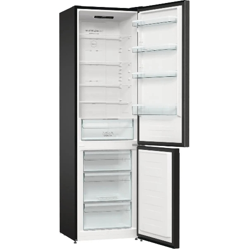 Холодильник Gorenje NRK6202EBXL4 черный матовый двухкамерный 235/96л морозилка снизу, No Frost