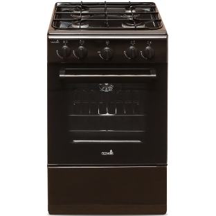 Плита газовая Cezaris ПГ 2150-01 коричневый, конфорок 4 шт, духовка 43 л, 51 см x 85 см x 55 см