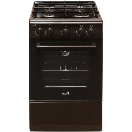 Плита газовая Cezaris ПГ 2150-01 коричневый, конфорок 4 шт, духовка 43 л, 51 см x 85 см x 55 см