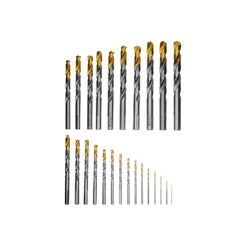 Набор сверл по металлу Denzel 1-13 мм, Р6М5-TiN, Golden Tip, 25 шт