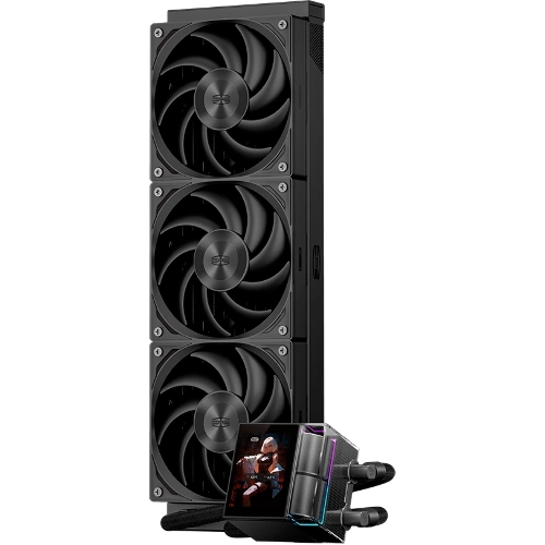 Система охлаждения Water Cooling System PCCooler DS360 Display BK (310W, 360мм, LED, Black, ARGb Pump/Fans: 3x120мм, 90.56CFM, 39.8dBA, 2500RPM/Pump height 65мм, 15dBA, 2600RPM, Rad thickness 27мм/S: 1851, 1700, 1200, 115X, AM5, AM4)