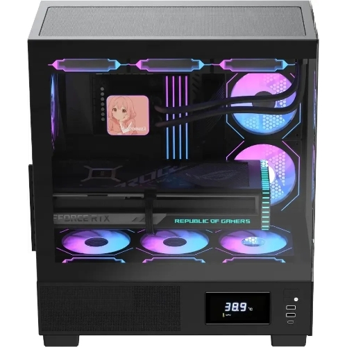 Компьютерный корпус AeroCool/Formula Crystal E1 Floe черный без БП ATX 5x120мм 3x140мм 2xUSB 3.0 1xUSB3.1 audio bott PSU