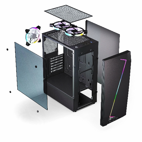 Компьютерный корпус ABR GQ-2 (8018) (USB 3.0X1 + USB 2.0 X2+audio)