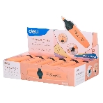 Текстовыделитель Deli EU356-OR Macaron, скошенный пишущий наконечник, 1-5мм, персиковый