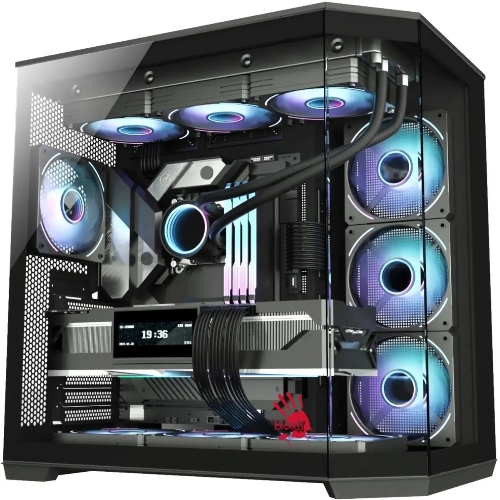 Компьютерный корпус Bloody BD-CC109 черный без БП ATX 10x120мм 2xUSB3.0 audio