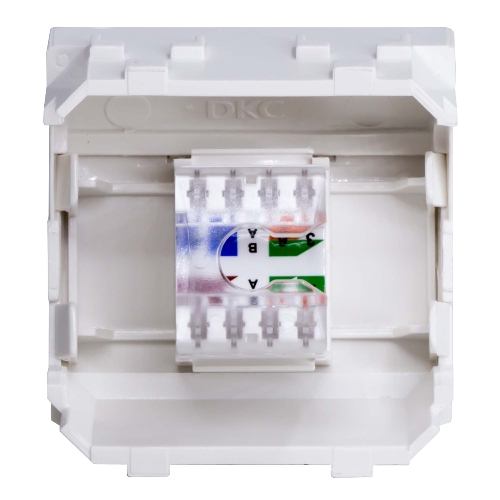 Розетка компьютерная DKC Brava 76655B R J 45 кат. 5e, белая, 2 мод