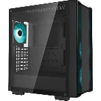 Компьютерный корпус Deepcool CC560 ARGb V2 без БП, боковое окно (закаленное стекло), 3x120мм ARGb LED вентилятор спереди и 1x120мм ARGb LED вентилятор сзади, черный, ATX