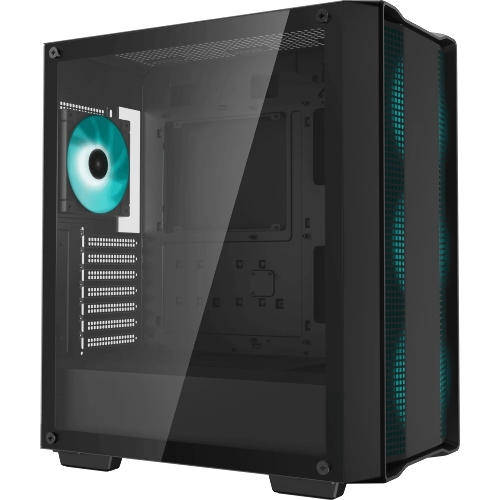 Компьютерный корпус Deepcool CC560 ARGb V2 без БП, боковое окно (закаленное стекло), 3x120мм ARGb LED вентилятор спереди и 1x120мм ARGb LED вентилятор сзади, черный, ATX