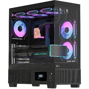 Компьютерный корпус AeroCool/Formula Crystal E1 Floe черный без БП ATX 5x120мм 3x140мм 2xUSB 3.0 1xUSB3.1 audio bott PSU