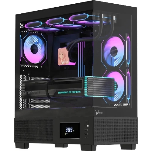 Компьютерный корпус AeroCool/Formula Crystal E1 Floe черный без БП ATX 5x120мм 3x140мм 2xUSB 3.0 1xUSB3.1 audio bott PSU