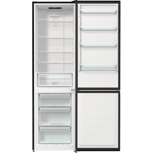 Холодильник Gorenje NRK6202EBXL4 черный матовый двухкамерный 235/96л морозилка снизу, No Frost