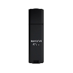 Флешка USB Maxvi MP2 64Gb USB 2.0 black, монолит с колпачком, ABS пластик + металл