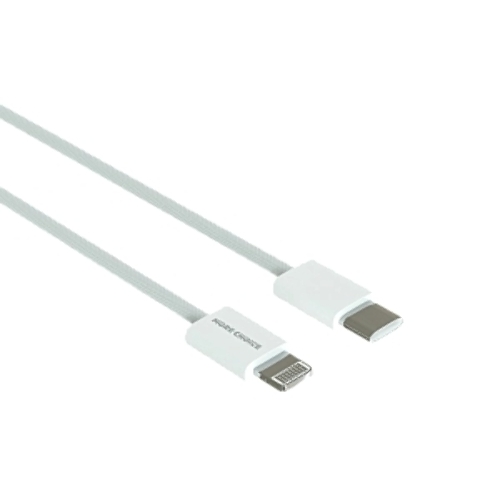Кабель MORE CHOICE (4620202550408) K73i USB 3.0A PD 20W для Lighting 8-pin Type-C - нейлон 1м белый