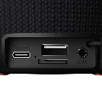 Колонка портативная Ural Молния Огонь черный/оранжевый 35W 1.1 BT/3.5Jack/USB-C 10м 2200mAh (без.бат)