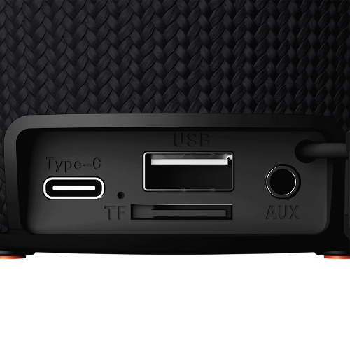 Колонка портативная Ural Молния Огонь черный/оранжевый 35W 1.1 BT/3.5Jack/USB-C 10м 2200mAh (без.бат)