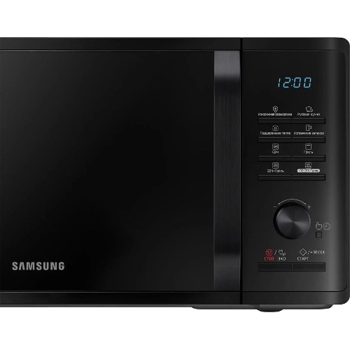 Микроволновая печь Samsung MG23K3515AK/BW черный, 23 л, 800 Вт, переключатели - кнопки, поворотный механизм
