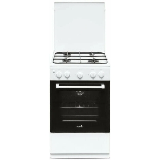 Плита газовая Cezaris ПГ 2150-04 белый, конфорок 4 шт, духовка 43 л, 51 см x 85 см x 55 см