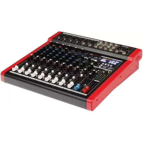 Микшерный пульт PROEL [MQ1222X] 12-ти канальный, 24 бит/48 кГц DSP, Bluetooth, медиа-плеер, 4x Combo XLR мик./лин. входа, 2x XLR+1/4" TRS (L/R) стерео мик./лин. входа, 2x XLR+1/4" TRS Main вых., 2x2 USB аудио интерфейс, 2x USB-A порта