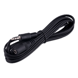 Кабель-удлинитель аудио Cablexpert CCA-423-2M-N, Jack 3.5(M)/Jack 3.5(F), 2м, черный, пакет