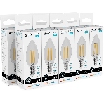 Лампа светодиодная филаментная Gauss Filament 8Вт цок.: E14 свеча св. свеч. бел. нейт. (упак.: 10 шт)