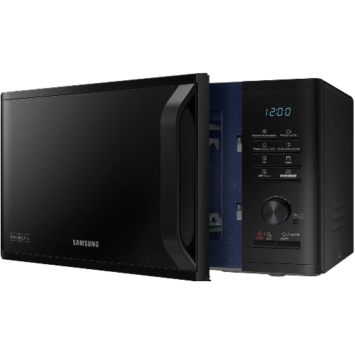 Микроволновая печь Samsung MG23K3515AK/BW черный, 23 л, 800 Вт, переключатели - кнопки, поворотный механизм