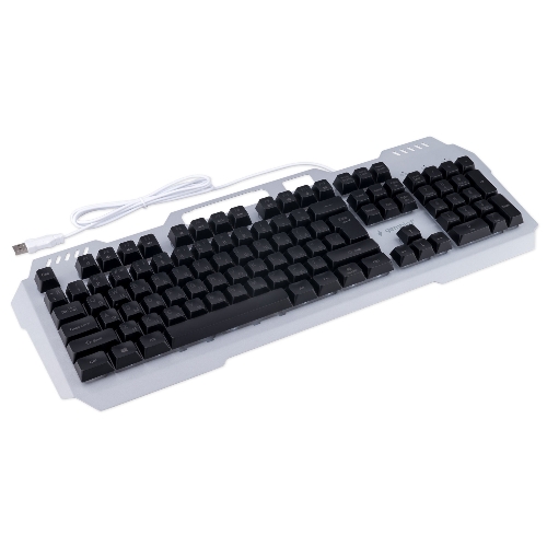 Клавиатура Gembird KB-G710M-S проводная, USB Type-A, чёрный/серебристый