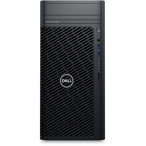 Компьютер Dell Precision 3680 Tower Core i7-14700 (2,1GHz) 16GB (1x16GB) DDR5, 512GB SSD, Nvidia RTX A2000, 12GB GDDR6, 1000W, TPM, No Optical Drive, Win11Pro Multilang, 1YW