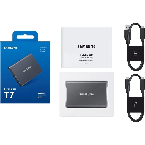 Внешний SSD Samsung T7 Shield, 4TB, USB 3.2 Gen 2 Type-C, R/W 1050/1000, черный